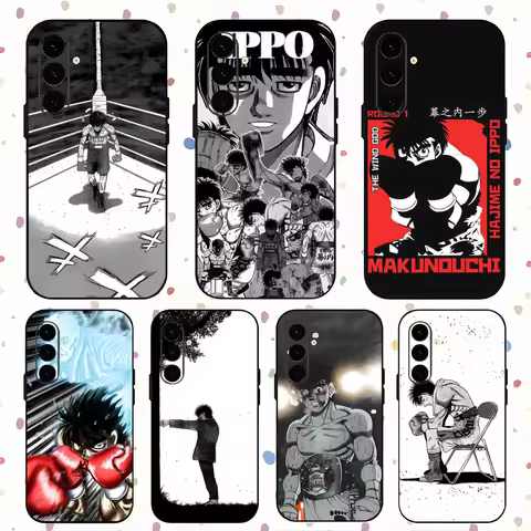 Cool Hajime no ippo comics Phone Case For Samsung Galaxy S25 S24 S23 S22 S21 S20 Plus Ultra Note20 Soft Black