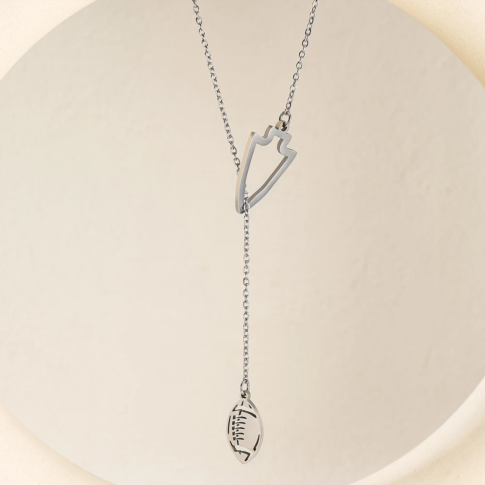 2026 New Trendy Silver Football Pendant Fashion Necklace Women Fashion Y2K Adjustable Chain Choker Jewelry for Party Accessories