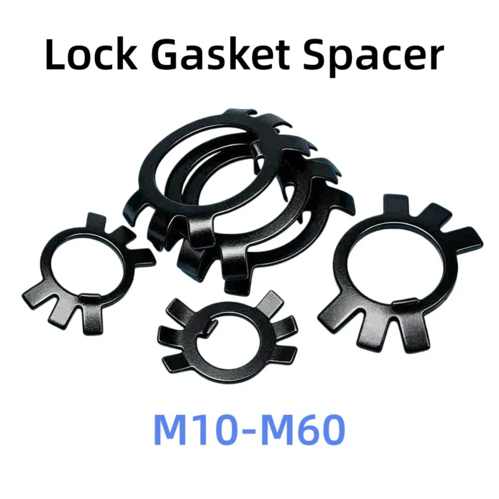 GB858 Carbon Steel Tab Lock Washers Black Stop Locking Gasket Retaining Washer M10-M60 Anti-loosening Fastener Spacer