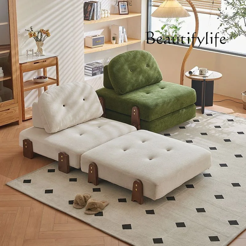 

Fabric sofa tofu block sofa small apartment combination module sofa bed leisure recliner living room