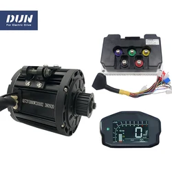 QS138 100KPH 3KW Mid Drive Motor Kits with Fardriver Sine Wave ND72680 V2 Controller and DKD ONE-LIN Speedometer