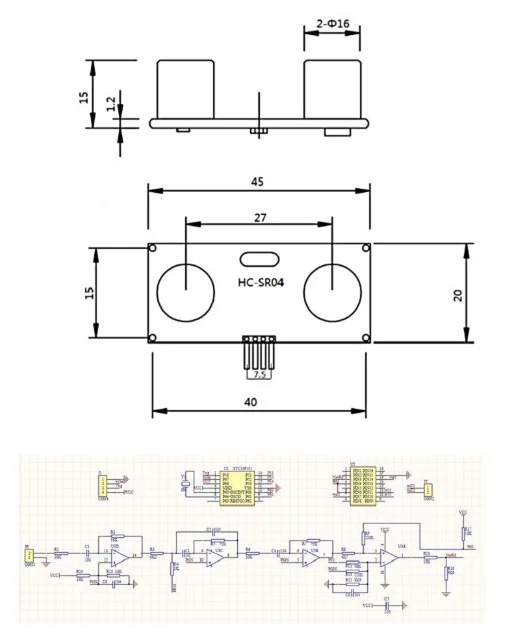 Original HC-SR04 Ultrasonic Sensor HCSR04 3.3V-5V To World Wave Detector Ranging Module Distance For Arduino