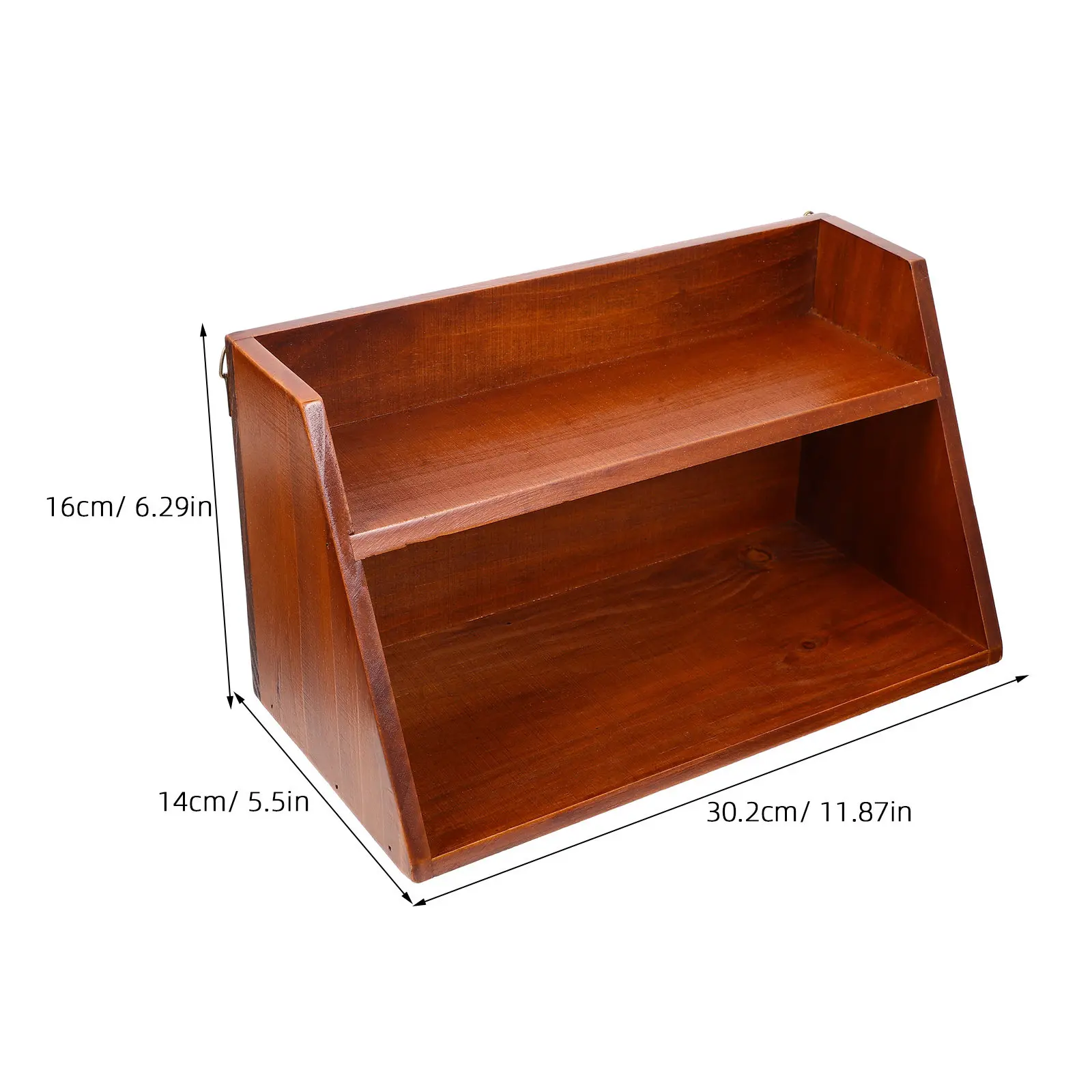 Desktop Minimalist Organizer Shelf Decoration Storage Rack Attachment Wood Tidy