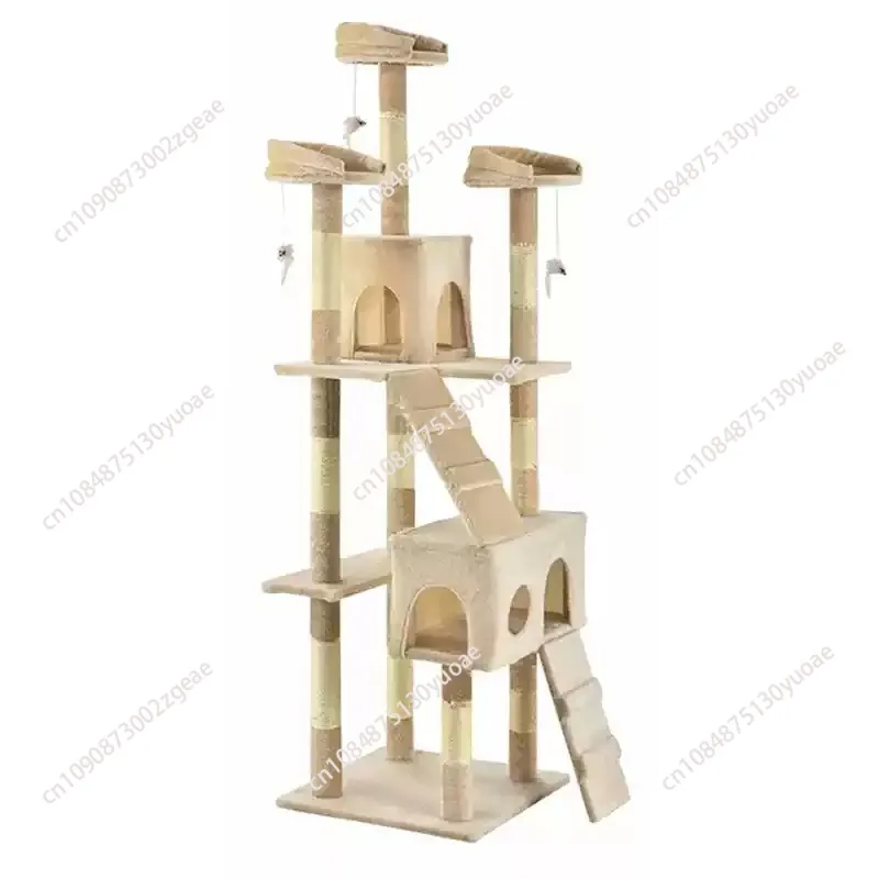 Cat climbing frame, cat nest, cat tree integration, luxury cat scratching column, large multi-layer, universal in all seasons