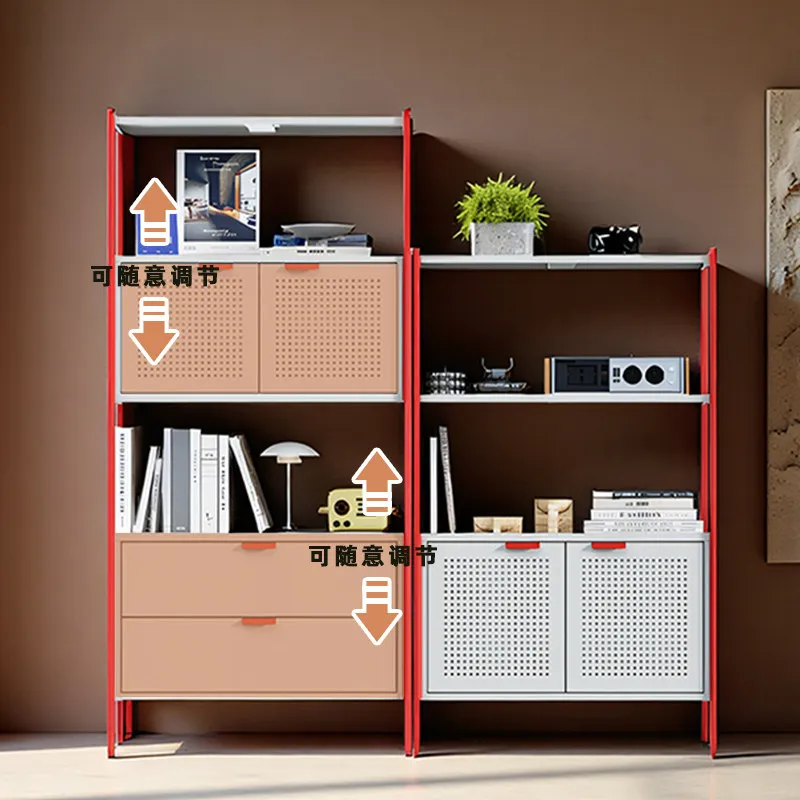 Storage locker Household dustproof storage display rack Living room balcony Multi-layer snack storage rack Ornament cabinet