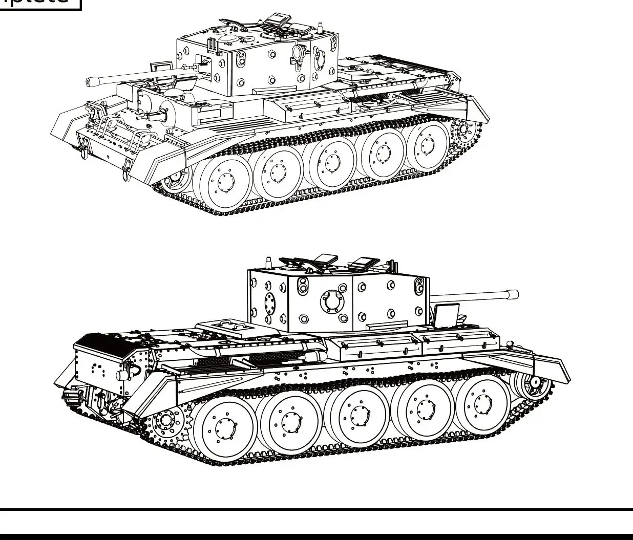 

British Cruiser Mk VIII CavalierI(A27M) SSMODEL SS818 1/56 1/72 1/100 15mm WarGaming 28mm Military Model Kit