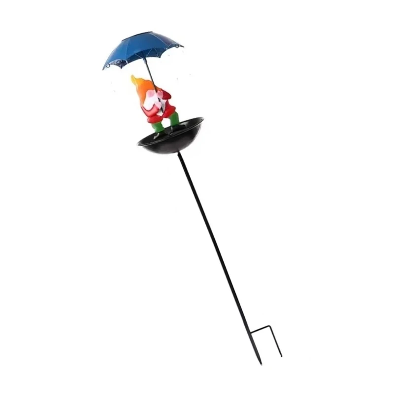Weatherproofed Solars Frogs Bird Feeders Automatic Solars Frogs Umbrellas Bird Feeders Garden Decoration