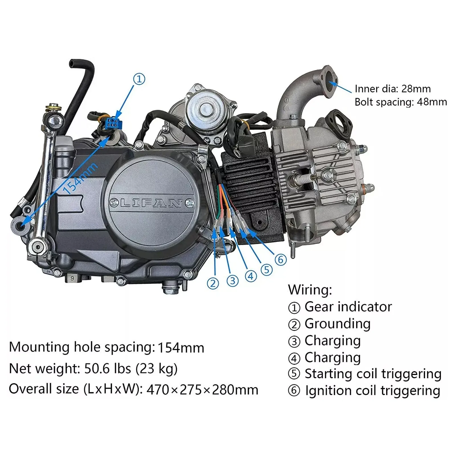 

125CC 4-speed Semi Auto Motor Engine For ATC90 CRF50 CRF70 XR50 XR70 Z50 CT70