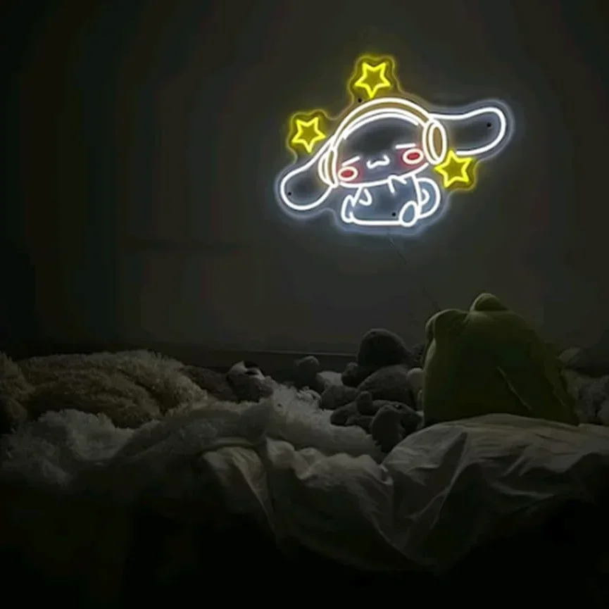 Kawaii Anime Neon Signs LED Neon Light Sign Light Up Neon Signs, Kids Room Decoration Game Room Wall Neon Light Sign