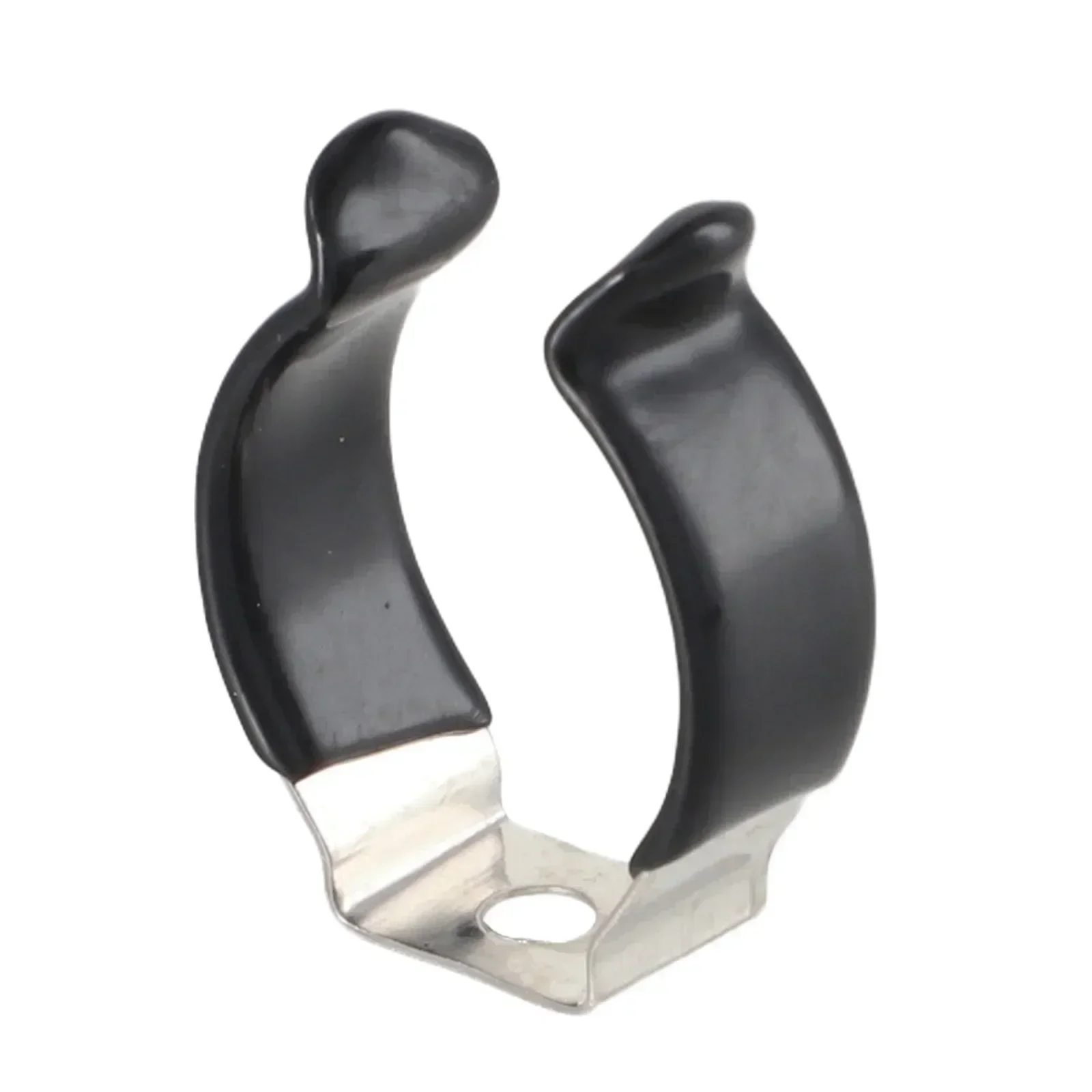 Clip per spugna a molla per strumento base stretta da 10 pezzi Morsetto per tubo Cinghia per attrezzi per carichi pesanti Clip per fibbia in gomma nera in acciaio inossidabile