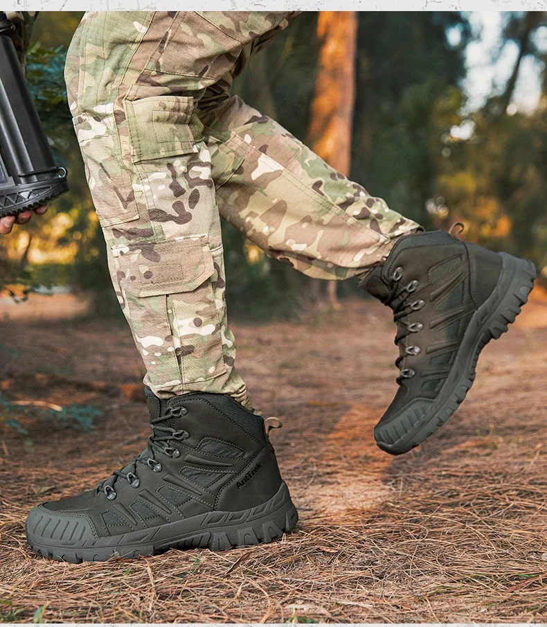 Herren Neue Armee-Stiefel Outdoor Ultraleichte Rutschfeste Schnelleinsatz-Knöchelstiefel Taktische Stiefel für Camping Arbeit Wasserdichte Jagdstiefel – Detail 27