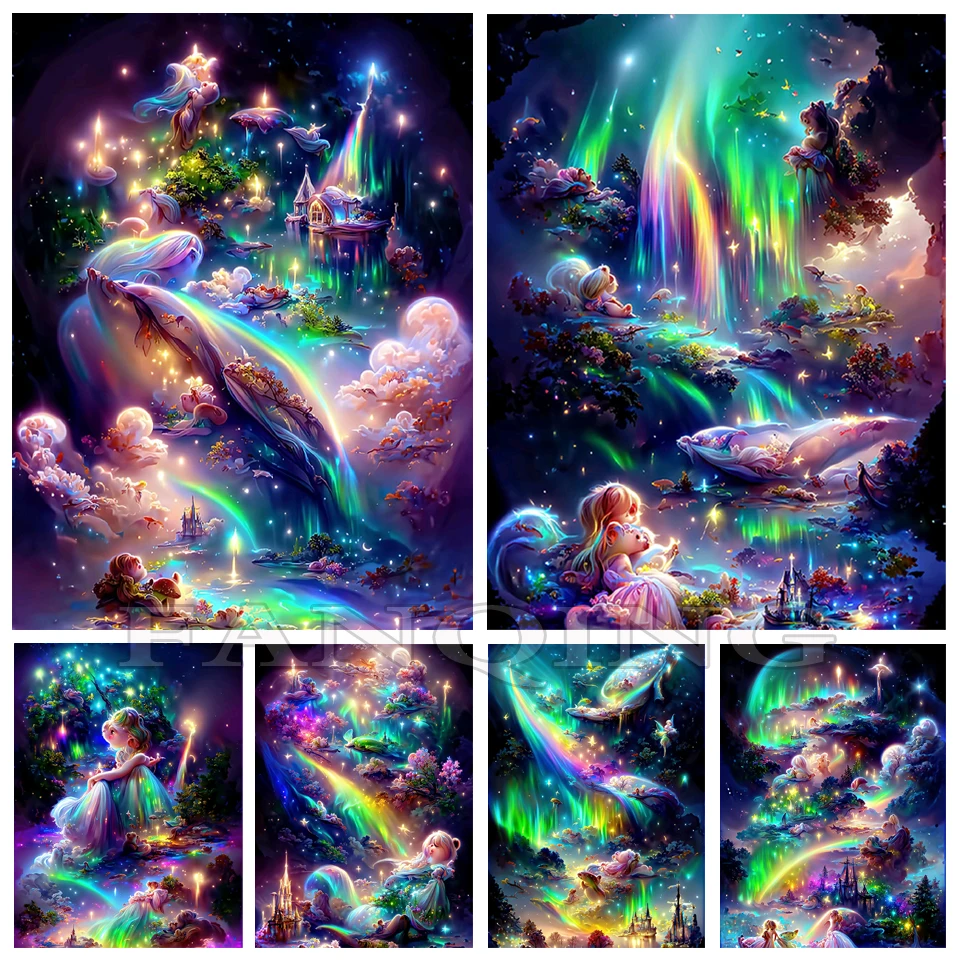 Dream starry sky 5D Diamond Painting Abstract Landscapes Full Diamond Embroidery Mosaic Cross Stitch Hand  Art Gift Diy Pictures