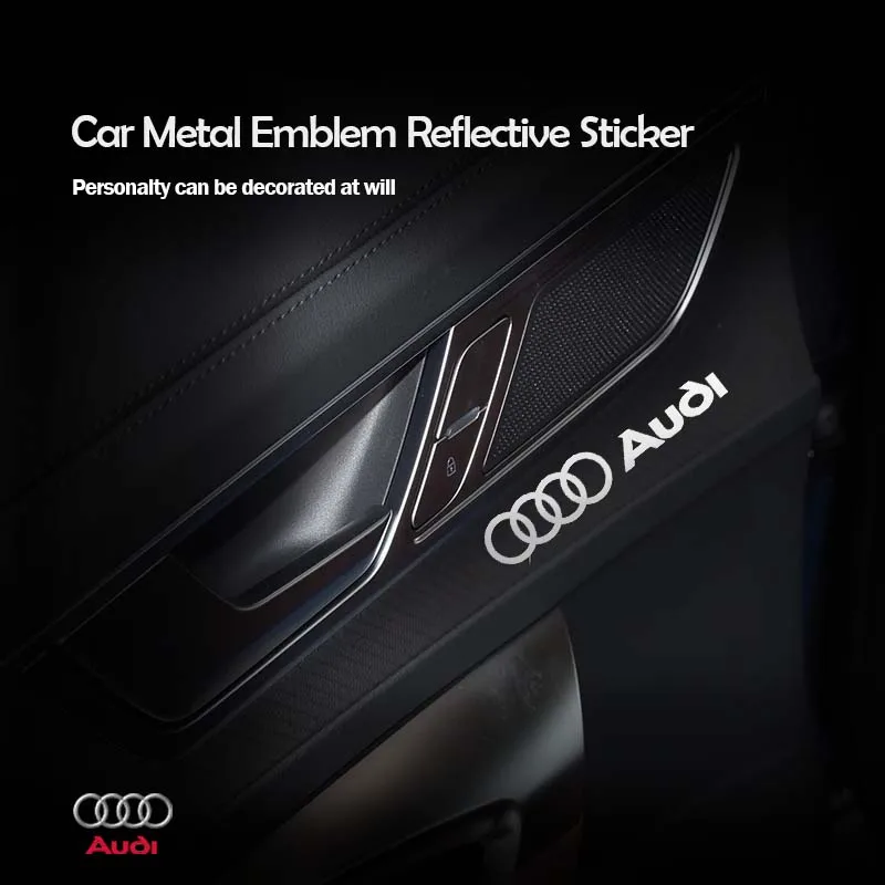 3D Metal Car Decoração Adesivos, Auto Styling Badges, Audi TT, A1, A3, A4, A5, A7, A8, Q3, Q5, Q7, S3, S4, S5, S6, s7, S8, SQ3, SQ4 S