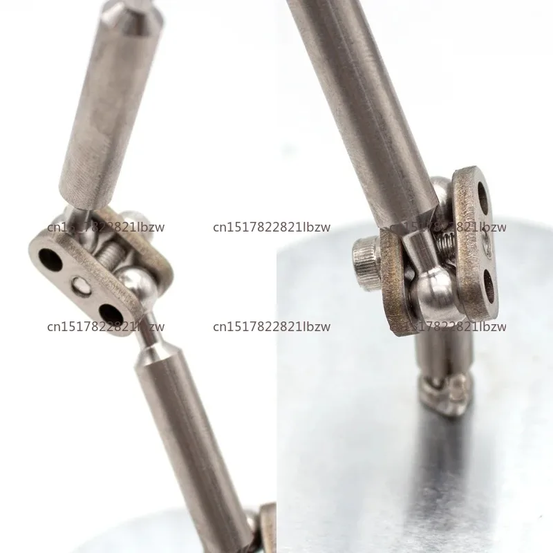 Stop Motion Animation Stand Stainless Steel Articulated Armature Puppet Prop Shooting All-Metal Fixture with 5pcs Head