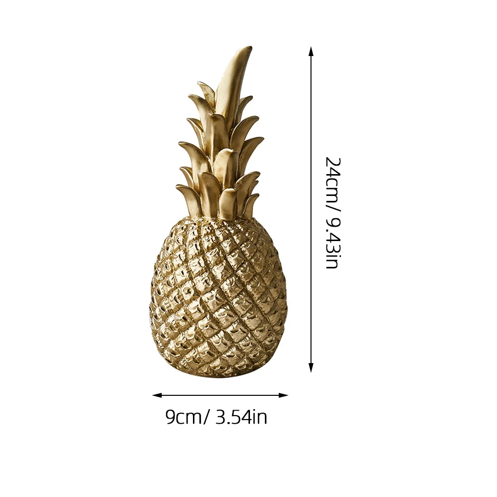 

Large Gold Resin Pineapple Creative Modern Rustic Decoration Indoor Outdoor Farmhouse Wedding Reception Shower Desktop