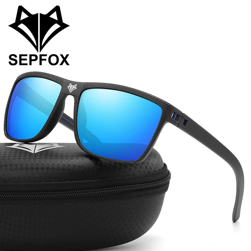 SEPFOX Design TR90 Sunglasses Men Polarized Light Weight Sports Sun Glasses Women Eyewear Accessory Oculos UVAB Protection