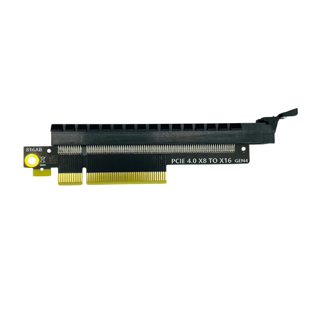 PCIe 4.0 X4 /X8 to X16 Riser Card Converter / X16 90degree Right Angled Slot PCI-E Gen 4 Extension Adapter Card for PC Computer