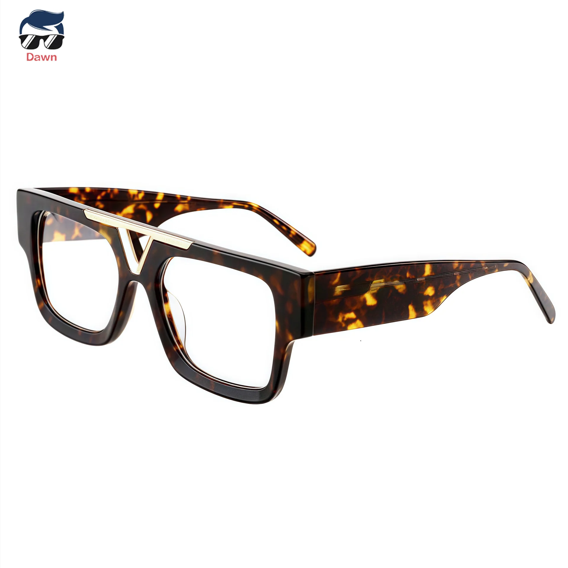 レトロトレンドスクエアメガネラージフレームアセテート眼鏡フレーム男性用女性用ファッショナブルな眼鏡日常着用仕事デート用