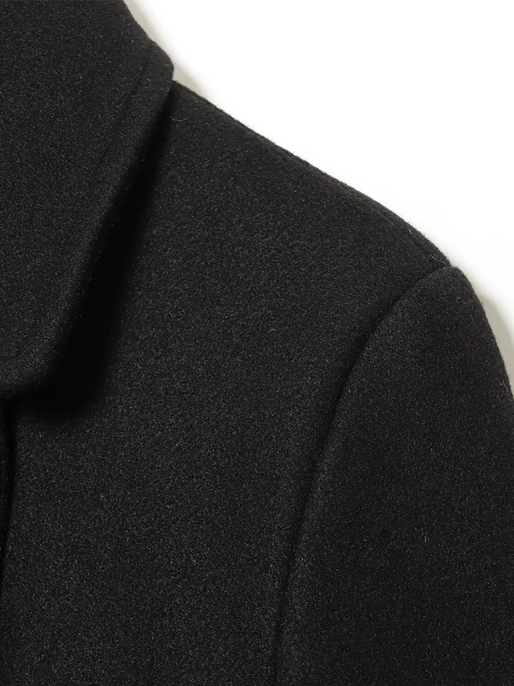 النمط الأوروبي والأمريكي 2025 الخريف الوافدين الجدد أزياء المرأة متعددة الاستخدامات المخلوطة مزدوجة الصدر معطف قصير سترة