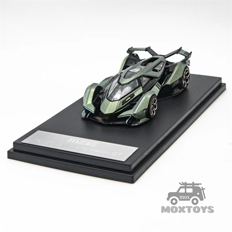 LMF 1:64 V12 VGT metallic green / Black Limited499 Diecast Model Car