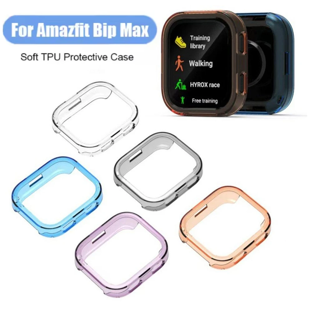 Soft TPU Hollow Case for Amazfit BIP Max Cover, Protective Shell Bumper For Amazfit Bip Max Smart Watch Frame Accessories