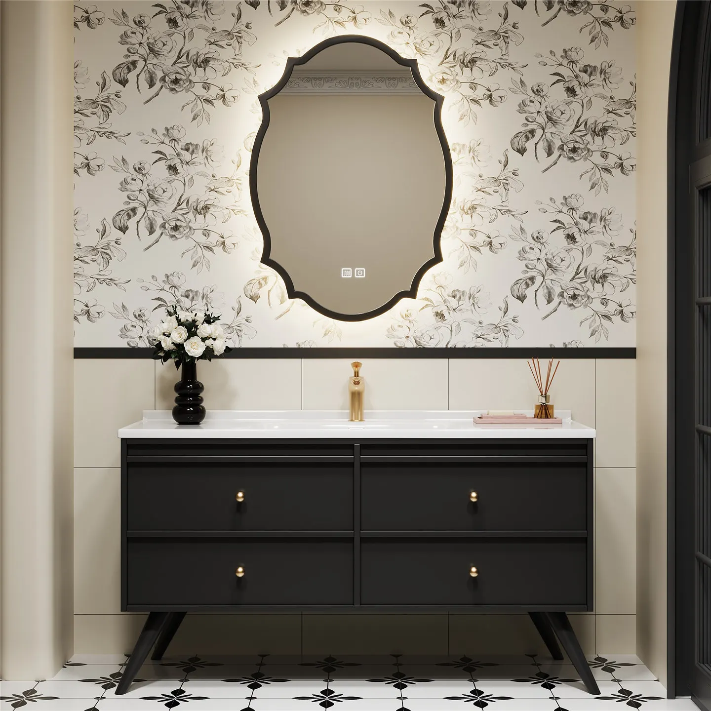 

Floor-to-ceiling bathroom cabinet, bathroom ceramic integrated face wash basin cabinet, toilet wash table