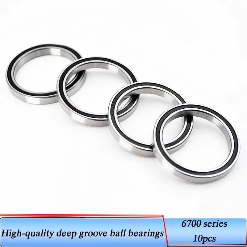 Rodamiento de alta calidad 6701 6702 6703 6704 6705 6700 RS 2RS 6706 6707 6708 6709 6710 rodamientos rígidos de bolas 10 Uds