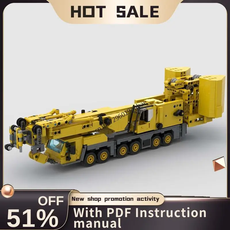 

New 1333Pcs City Engineering Series Mobile Crane Model Diy Creative Ideas Kids Bricks Toys Birthday Gift Technology Blocks Moc