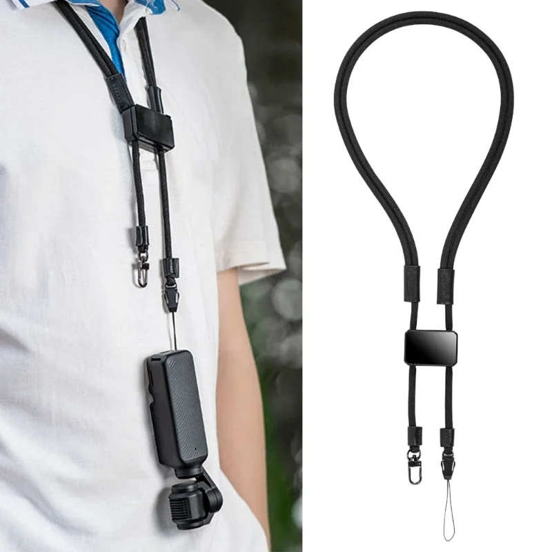 Adjustable Neck Lanyard Strap for Pocket 3 Cameras Keys Secure Neck Strap Comfortable Woven Strap 66-136cm Length