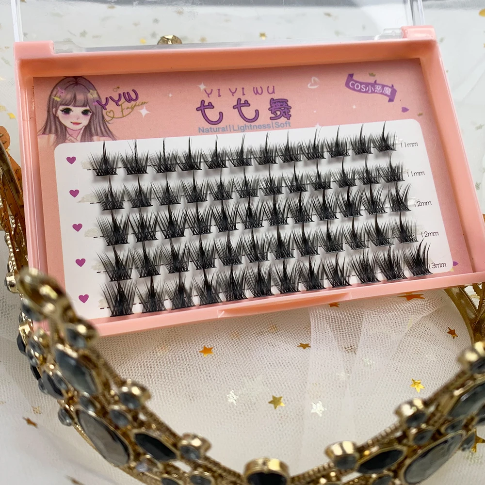 60 Clusters 3D Professional Eyelashes Extensions Make Up Wispy Handmake Fluffy Grafting Fake Wholesale Natural Korea Individual