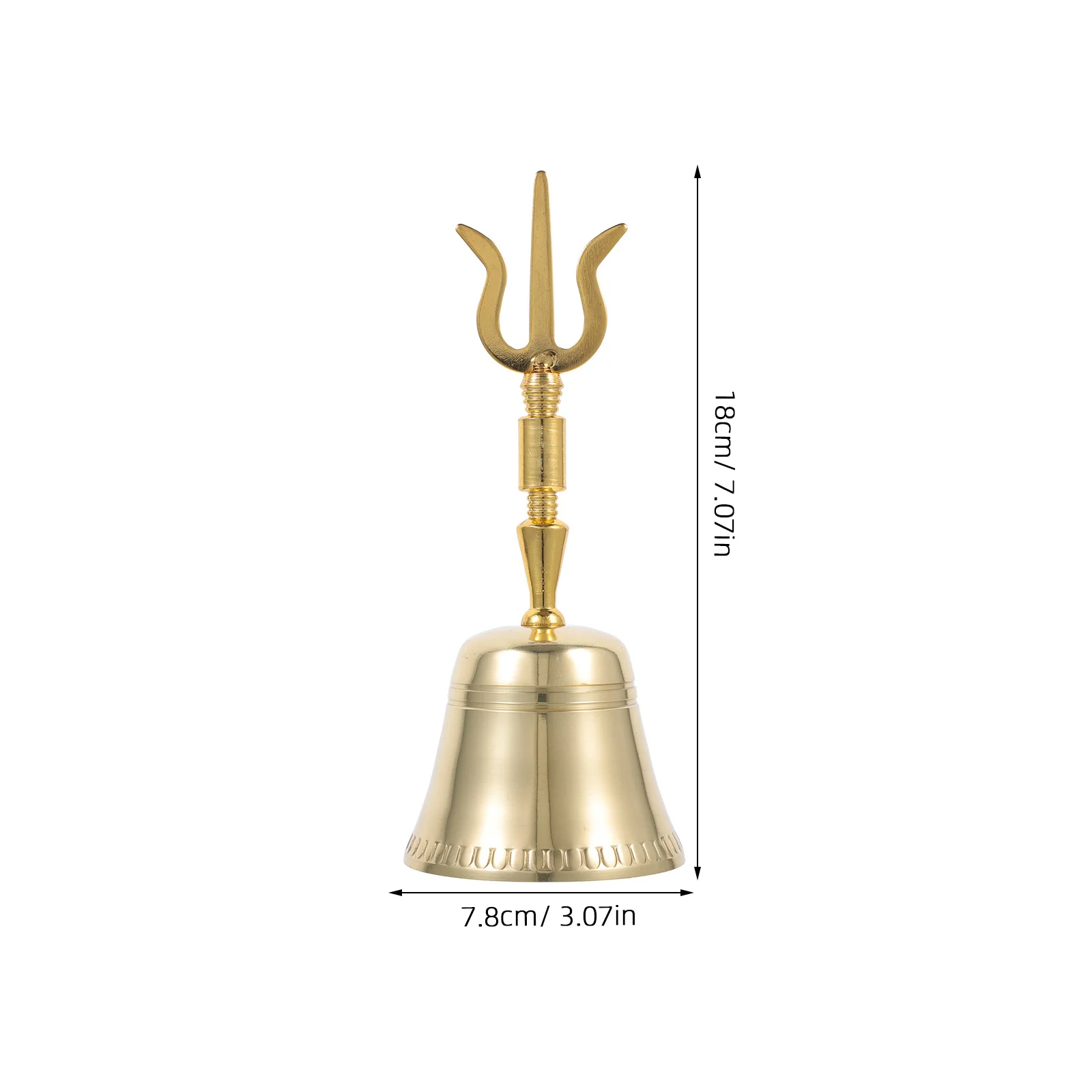 1pc Bell Retro Style Diameter Decoration For Home Temple Office Feng Shui Ornament Vintage Portable Service Bell