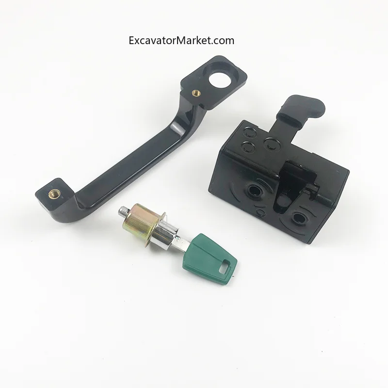 For Vol-vo Ec55 Ec55b Cab Door Lock Assembly Lock Cylinder Lock Block External Handle Excavator Accessories High Quality