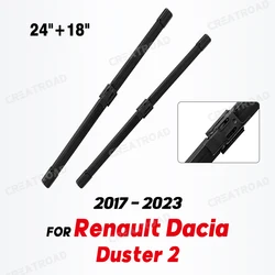 Wiper LHD Front Wiper Blades For Renault Dacia Duster MK2 2017 - 2023 Windshield Windscreen Window Rain Brushes 24