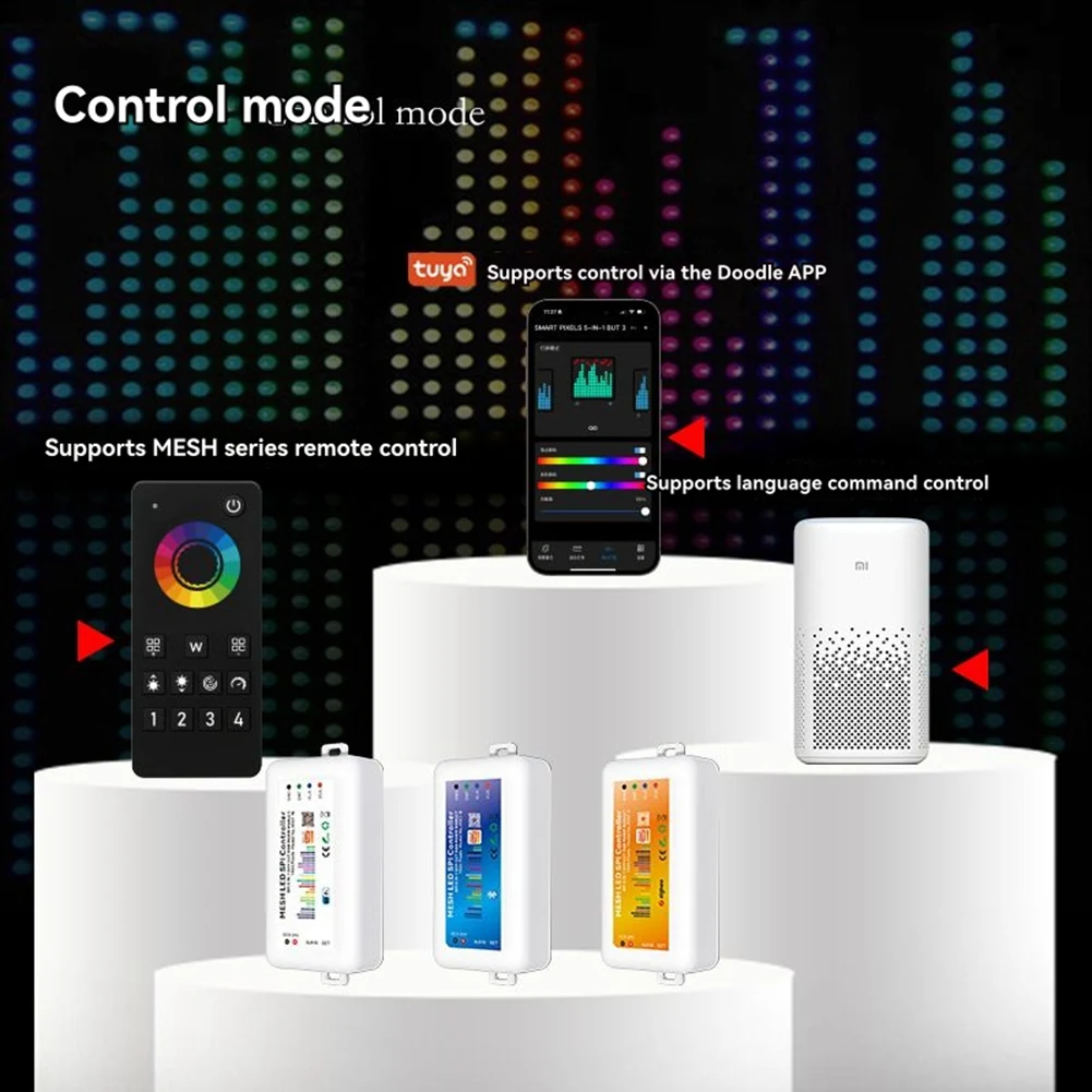 M52K-X7 Tuya Smart LED Controller RGB Color Light Module Sound Activated Music Rhythm Sync With Mic ZIGBEE
