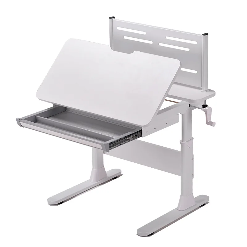 طاولة دراسة للأطفال، مكتب تدريب علاجي، طاولة مكعبات البناء، ارتفاع كرنك اليد، مكتب قابل للتعديل، رفع مكتب الكمبيوتر