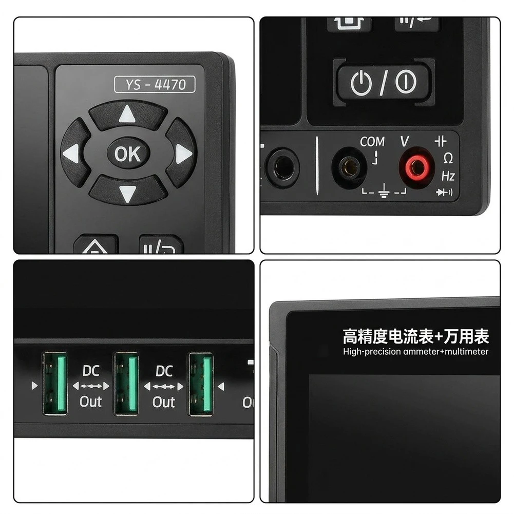For Confined Space Testing Digital Multimeter Black ABS Material Housing High Accuracy Reading Backlit LCD Display