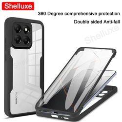 360 Full Body Front+Back Clear Case Shelluxe For Xiaomi 14 14T Pro Mi 14 Mi14 Ultra Mi14T Pro Silicone Double Sided Phone Cover