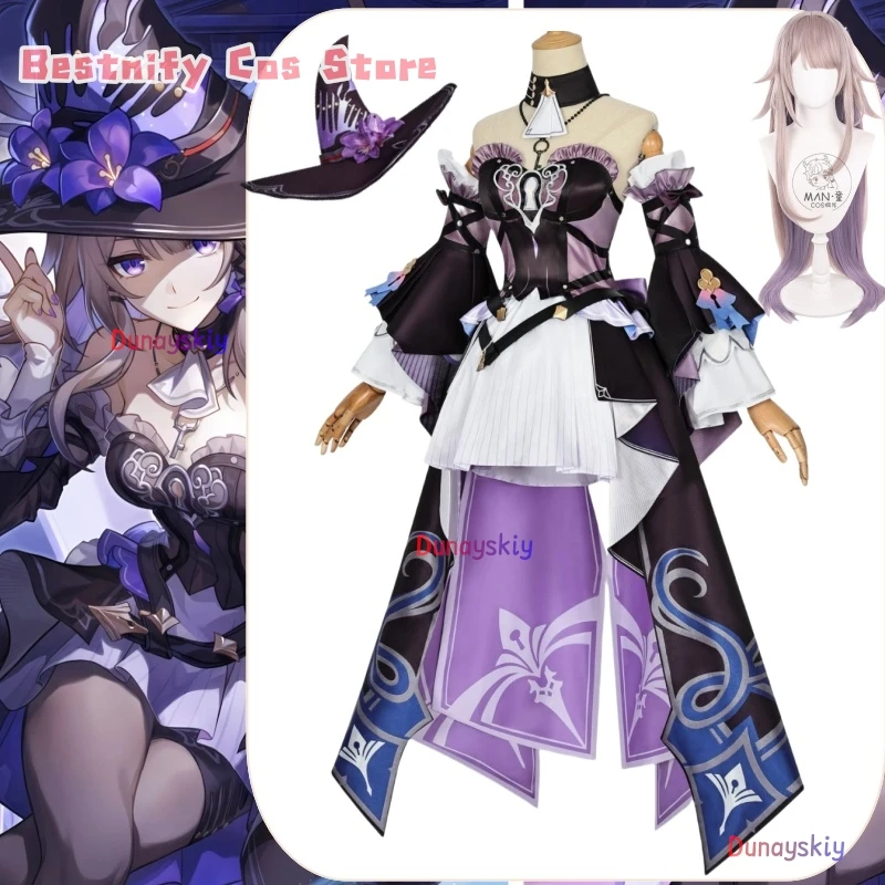 

CosplayHonkai Star Rail The Herta Cosplay Costume Wig Game Dress Uniform Magic Hat Headwear Metal Accessories Halloween Party fo