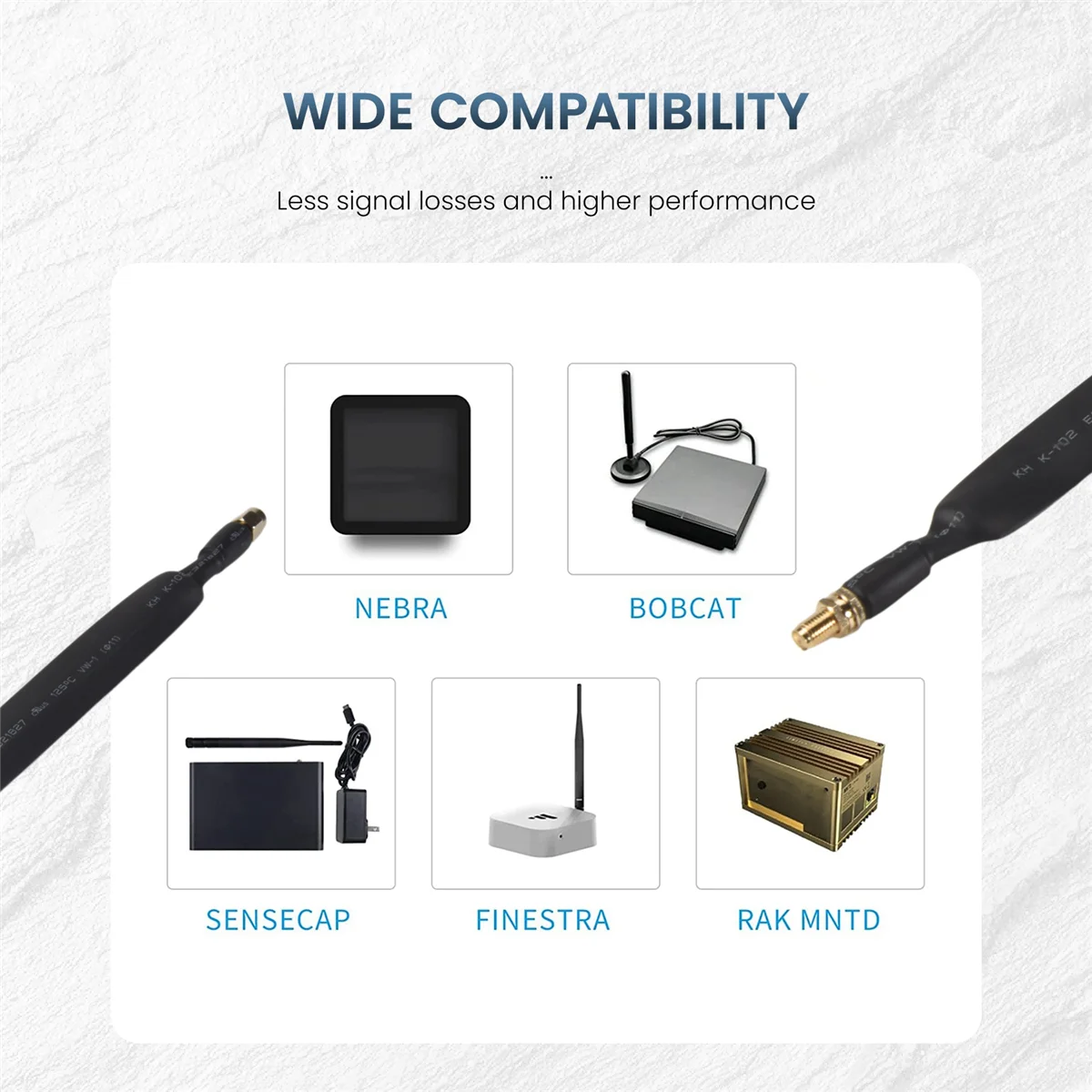 LoRa كابل مسطح SMA ذكر إلى SMA أنثى نافذة وباب تغذية من خلال محول تمديد كابل محوري لـ LoRa WiFi #3