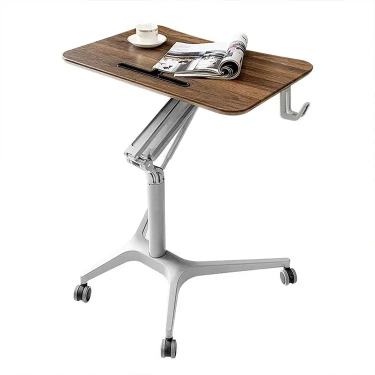 *Modern Luxury Wooden Pneumatic Adult Office Workstation Table Gas Spring Adjustable Sit-Stand Desk Eco-Friendly Ergonomic
