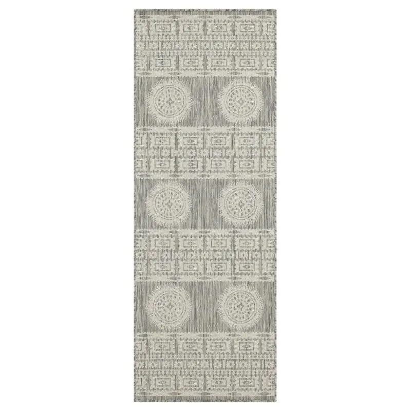 

Silver Indoor/Outdoor Area Rug 2'7" x 7'3" for Home Decor