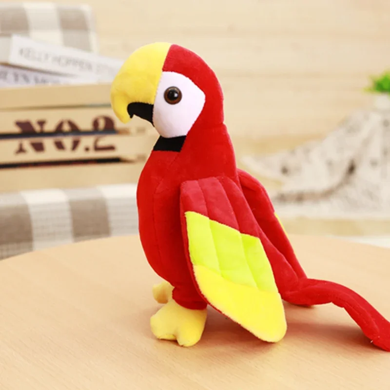 20/25cm Cute Lifelike Rio Macaw Parrot Plush Stuffed Animal Toy Soft Kawaii Parrot Dolls For Children Girls Baby Birthday Gift