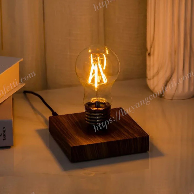 Levitação lâmpada magnética criatividade flutuante vidro led lâmpada de escritório em casa decoração presente aniversário mesa novidade luz da noite