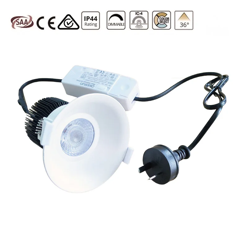 

5W 10W 13W AU Светодиодный точечный светильник SAA CE RCM с узкой боковой глубокой антибликовой потолочный светильник COB для отеля, коммерческого украшения дома