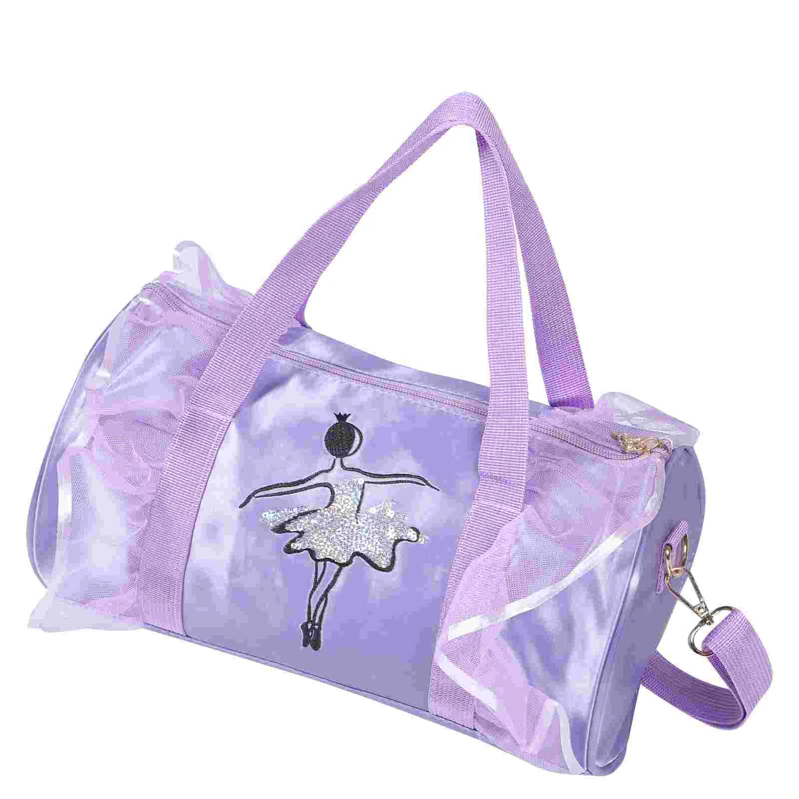 Crossbody Bag (purple) Dance Handbag Class Ballet for Girls Gymnastics Duffel Shoulder Bags