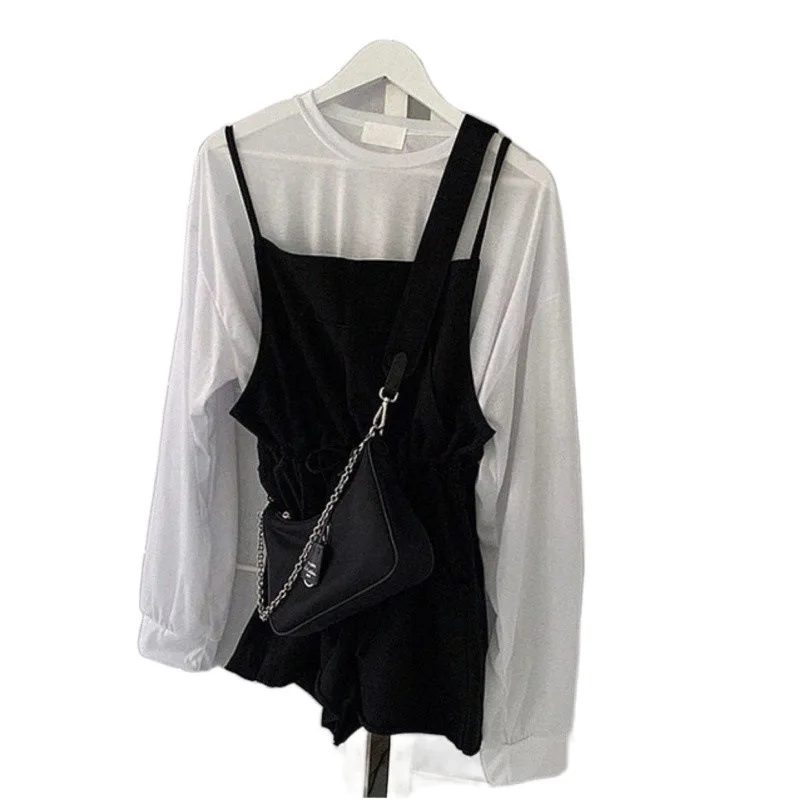 Barboteuse en velours pour femmes, combishort gothique Punk, fermeture éclair sur le devant, inclinaison sur le côté, gaine unique, pour adultes, unisexe, ronde, longueur extérieure