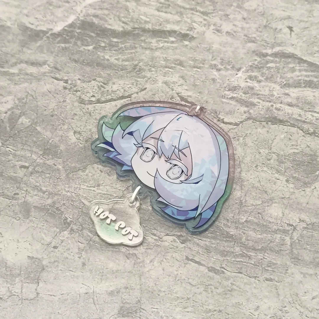 Land of The Lustrous KeyChain Women Anime Key Chain for Men Key Ring Acrylic Car Pendant Japan Cos Girls Gift Phosphophyllite