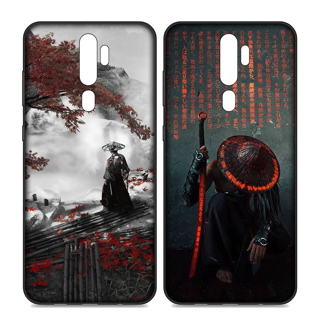 Japan Samurai Skeleton Skull  Ninja Bushido for Samsung Galaxy S24 S23 Fe Ultra Plus A55 A35 A24 A25 A15 A05 M55 M15 Phone Case