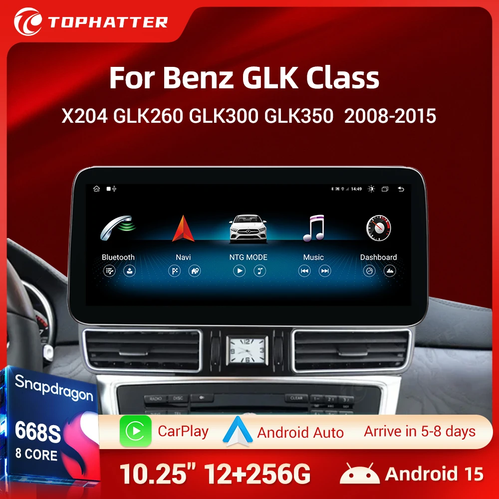 

Android 15 for Mercedes Benz GLK X204 2008 - 2015 Car Radio Video Multimedia Player Screen Wireless Carplay GPS Navigation BT