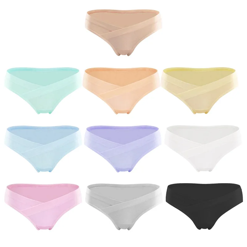 4 Pcs Maternity Underwear U-shaped Low Waist Support Briefs Fashion Comfortable Pregnant Women Underwear